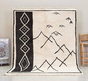 Authentique pour salon petit tapis berbère extérieur intérieur Beni ourain tapis berbère marocain tapis Beni Ourain - Product Image 4