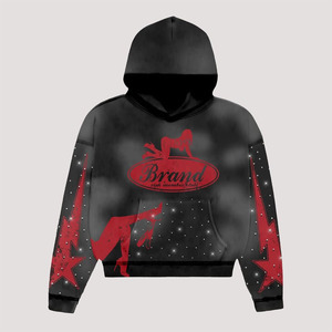 Top qualité 100% coton fermeture éclair détresse sweat à capuche surdimensionné 500 GSM quantité minimale de commande bas avec expédition rapide détresse personnalisée - Product Image 3