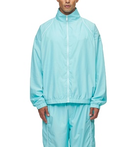 Fabricant de vêtements personnalisés Nouveauté Vêtements de sport d'entraînement Jogging Impression sérigraphique Logo Veste coupe-vent à fermeture éclair Ensemble de survêtement - Product Image 5