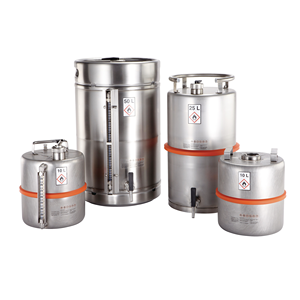 Conteneur de stockage en acier inoxydable de haute qualité Burkle GmbH avec languette et indicateur de niveau, conception durable pour un stockage sûr - Product Image 1