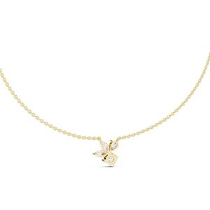 Colgante de diamante de corte brillante clásico de alta calidad, cadena de oro sólido para propuesta de aniversario de mujer, uso diario disponible para - Product Image 5