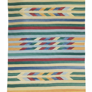 Alfombra Floral Moderna de Algodón Tejida a Mano - Lavable a Máquina con Reverso Reversible - Para el Hogar, Ejercicio, Viajes, Oración, Bar, Camping - Product Image 1