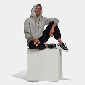 Sudadera con capucha para mujer, de algodón 70%, forro polar de poliéster 30%, color gris - Product Image 3