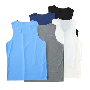 เสื้อแขนกุดผู้ชายเสื้อครอปเอวลอยขนาดใหญ่พิเศษเสื้อออกกำลังกายแบบสปอร์ตออกแบบโลโก้ได้ตามต้องการแฟชั่น - Product Image 3