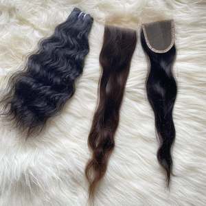 Luxury Raw Indian Temple Hair Bundles Natural Virgin Hair Unprocessed and <b>Tangle</b> Free - Product Image 3