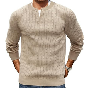 Chandails à capuche en tricot pull-over à la mode en coton OEM tricots avec logo personnalisé approvisionnement en gros en vrac - Product Image 5