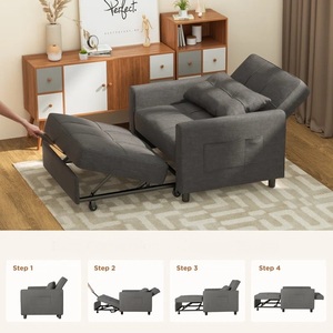 Moderno 3 en 1 sofá cama extraíble sofá cama silla cama reclinable pequeño sofá cama individual silla para sala de estar - Product Image 2