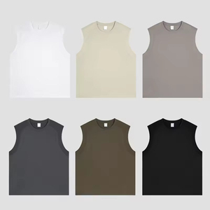 Débardeur de sport athlétique sans manches 100 % polyester, coupe ajustée, avec logo personnalisé, effet délavé, pour entraînement et mode, vente en gros - Product Image 4