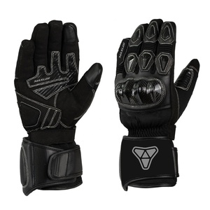 Gants d'équitation en cuir chauffants à batterie rechargeable pour hommes, équipement de sport d'hiver imperméable, noir - Product Image 1