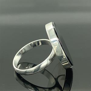 Bague en pierres précieuses Onyx noir pour femmes, faite à la main, monture classique pour fiançailles, anniversaire, mariage, tenue quotidienne, bijoux fins - Product Image 2