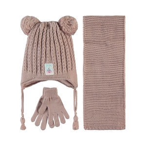 Accesorios escolares para niñas, conjuntos de guantes de gorro con bufanda para invierno - Product Image 1