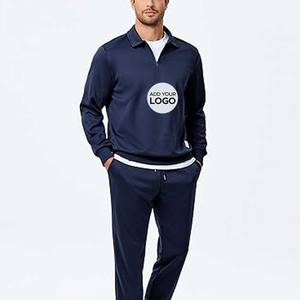 Quarter Zip Pullover Chándal Protección solar Trajes de 2 piezas Conjunto atlético de manga larga - Product Image 2