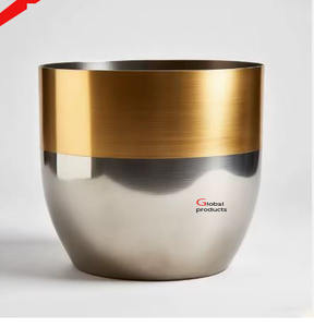 Jardinière en aluminium finition argentée aspect antique pour hôtel, restaurant, bar et décoration intérieure (vente en gros) - Product Image 2