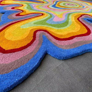 Couleur personnalisée 100% tapis en laine Mohawk fine tufté à la main tapis à motif floral de haut luxe pour le salon Commande minimum 1 pièce - Product Image 1