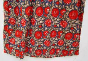 เดรสยาวถึงเข่าลายดอกไม้ของผู้หญิงชุดเดรสลำลองฤดูร้อนมีกระดุมแขนยาวเอวธรรมชาติ - Product Image 5