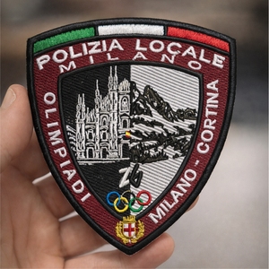 Patch in tela con chiusura a strappo, ricamato, in tessuto tattico, con paillettes, Nero Bianco, accessorio per cappelli, patch personalizzate Dr. Patches - Product Image 1