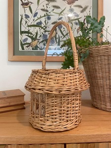 Cesta de Mimbre Tejida a Mano Artex Green Earth para Ventana, Ecológica, de Ratán Natural, Moderna, Geométrica, Multifuncional, para Almacenamiento - Product Image 2