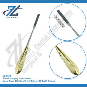 MALTZ Râpe nasale TC 21cm 2.4mm 20 dents grossières Base de chirurgie plastique de haute qualité Fabricant d'instruments chirurgicaux Pakistan - Product Image 3
