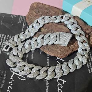 Lourd 24mm Miami Cubain Lien Chaîne Glacé Micro Pave Diamant Hip Hop Collier Bold Streetwear Bijoux pour Rappeur Hommes Fourniture - Product Image 3