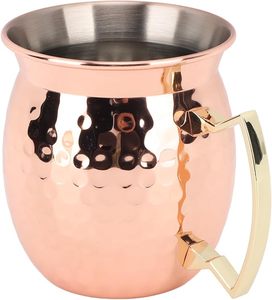 Mug en cuivre pur de qualité supérieure, écologique, avec finition lisse artisanale, grande capacité pour la restauration et les événements - Product Image 2