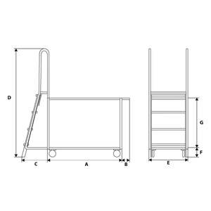 Self-Locking Roof Rack with <b>Work</b> <b>Platform</b> <b>Ladder</b> - Product Image 2
