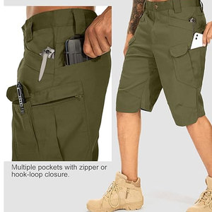 Pantalones cortos elásticos para hombre, pantalones cortos cargo para exteriores, de secado rápido, transpirables y duraderos, pantalones cortos tácticos para hombre - Product Image 2