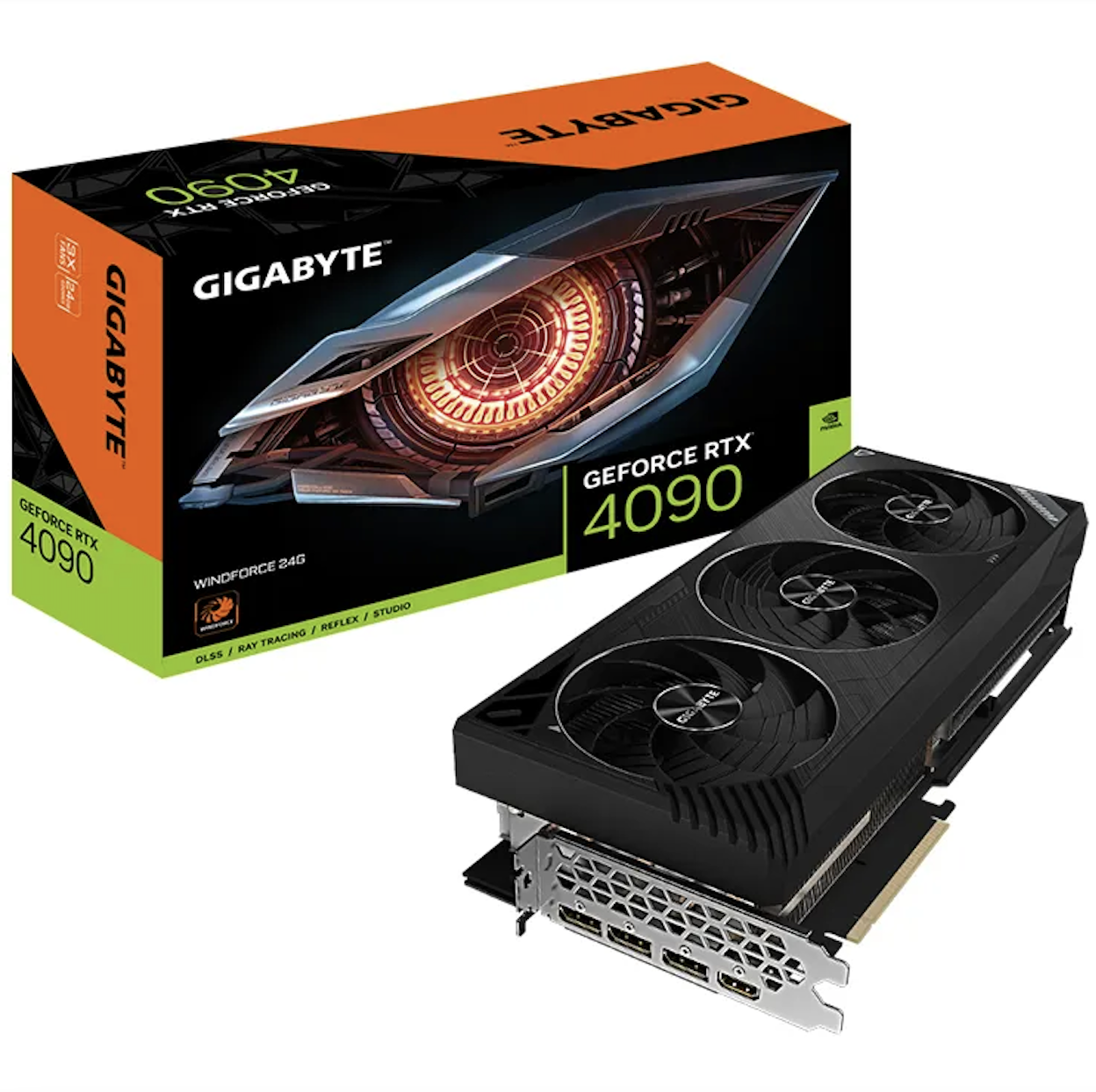 Aorus Video Card Box GIGABYTE AORUS GeForce RTX 4090 WINDFORCE 24G