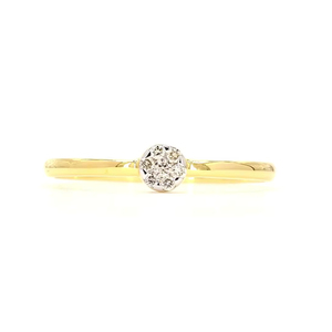 Anillo de Oro de Lujo con Diamantes en Racimo para Mujer, Ideal para Bodas, Compromisos, Aniversarios, Regalo Perfecto - Product Image 1