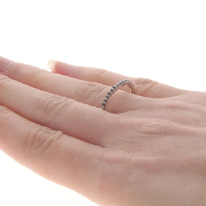 Anillo de boda con potenciador de diamantes negros de oro blanco 14K 12ctw anillo protector tratado sólido 925 anillo de plata esterlina para mujer - Product Image 2