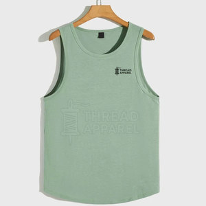 Camiseta sin Mangas de Punto Casual para Hombre, de Alta Calidad y Más Vendida, Ropa Deportiva de Secado Rápido y Transpirable, 100% Algodón - Product Image 1