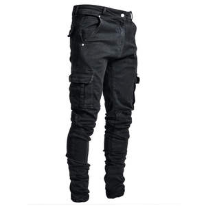 Wholesale Men Stretch Skinny <b>Jeans</b> Fashion Casual Slim Fit Denim Trousers Male Pants Male Brand Breathable Custom Fashion - Product Image 5