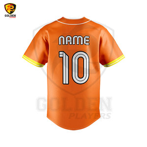 Prix de gros Logo personnalisé pas cher hommes s vierge maille bouton complet Baseball uniforme maillot Set Top Softball uniformes conceptions - Product Image 4