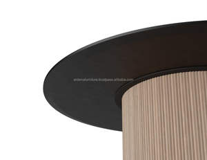 Mesa de Comedor Redonda Moderna de Madera Maciza ARDENA ADT-074 No Plegable Fabricada en Java Central para Hogar, Hotel, Apartamento, Villa, Comedores - Product Image 4