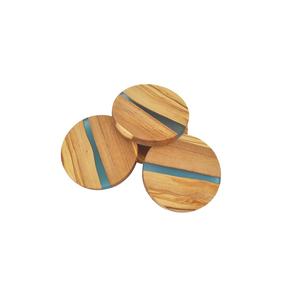 Best Design Fresh Natural Wooden Coaster Unique Design <b>Round</b> Shape Cup Glass Coasters For Use Table Top Cheap Price Product - Product Image 2