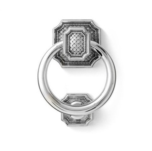 Poignée de porte ronde en métal avec revêtement en poudre noire, design moderne, poignée de porte victorienne, prix de gros - Product Image 2