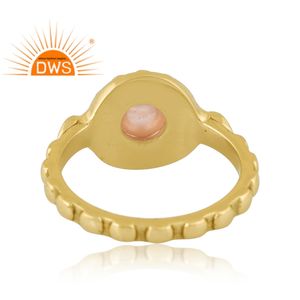 Dernière conception faite à la main 18K plaqué or naturel perle déclaration bague Demi bijoux fins pour les femmes cadeau pour elle - Product Image 4
