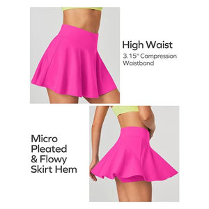 Wholesale Women's Tennis Golf <b>Skirts</b> High <b>Waisted</b> with Pockets Inner Shorts Tennis <b>Skirt</b> High Quality With <b>Low</b> Quantity - Product Image 5