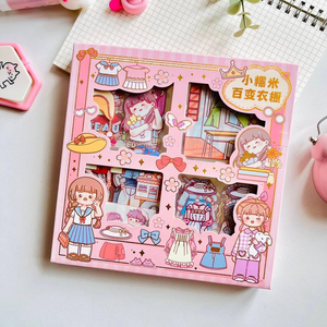 Ensemble d'autocollants DIY Kawaii de 100 feuilles, autocollants adhésifs pour scrapbooking, autocollants Washi pour enfants, pour la décoration de la maison et les albums de style anime - Product Image 4