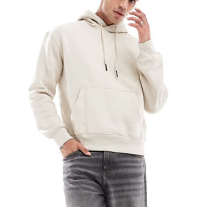 Nuevas Sudaderas con Capucha para Hombre de Alta Calidad, 100% Algodón, Color Sólido, con Cierre, Logotipo Personalizado Impreso, Talla Grande, 500GSM, Lavado a la Piedra, Otoño - Product Image 2