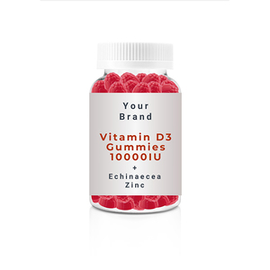 Global Exporter Selling Standard Quality Children <b>Adults</b> Usage 10000 IU <b>Vitamin</b> D3 Zinc Echinacea <b>Gummy</b> Candy Immune Support - Product Image 1