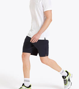 Short de course pour homme, fabrication américaine, écologique, imperméable, séchage rapide, respirant, taille élastique, couleur unie, vêtements de course - Product Image 4