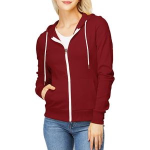 Sudaderas con capucha de diseño personalizado para mujer Última llegada Sudaderas con capucha para mujer Tela de algodón 100% personalizada Sudaderas con cremallera completa para unisex - Product Image 1