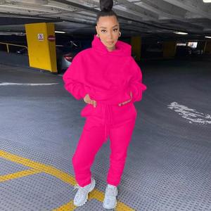 ชุดวอร์มผู้หญิงแบบมีฮู้ดชุดวอร์ม2ชิ้นระบายอากาศได้ดีมีสไตล์ - Product Image 4