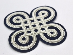 Apliques de estilo cruzado bordados a mano de terciopelo azul oscuro decoración de Iglesia Católica Ortodoxa insignia cosida encaje características magnéticas - Product Image 3