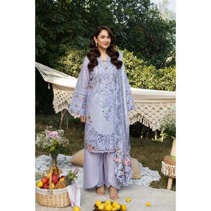 Conjunto de traje de tela bordada Chikankari para mujer Elaf Premium TC-1630 ELY-3B Paradise - Product Image 1