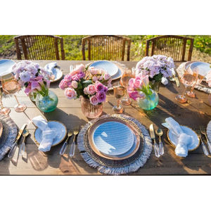 Ensemble de couverts en métal de style occidental avec poignée en acrylique bleu fini or pour la maison et les ensembles de couverts de vaisselle de mariage - Product Image 5