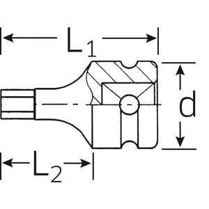 Llaves de Impacto Stahlwille INHEX con Adaptador de 1/2'' para Tornillos de Cabeza Hexagonal - Product Image 2