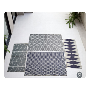 PVC Jacquard Outdoor Rug Suitable for Terrace Camping and RV Use Stylish Foldable Reversible Floor Mat for Outdoors - Product Image 1