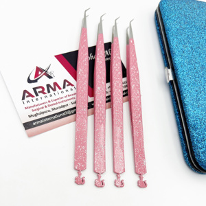 แหนบต่อขนตาแบบมืออาชีพ คุณภาพสูง 45 องศา สแตนเลสสตีล ปลายแหลม - Product Image 4