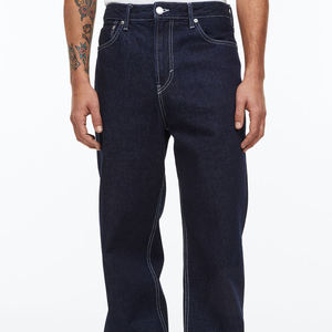 กางเกงผ้ายีนส์ผู้ชายขาตรงลำลองเอวปานกลางระบายอากาศได้ดีดีไซน์แบบทึบสไตล์ล่าสุดขายส่งขนาดกลาง - Product Image 1